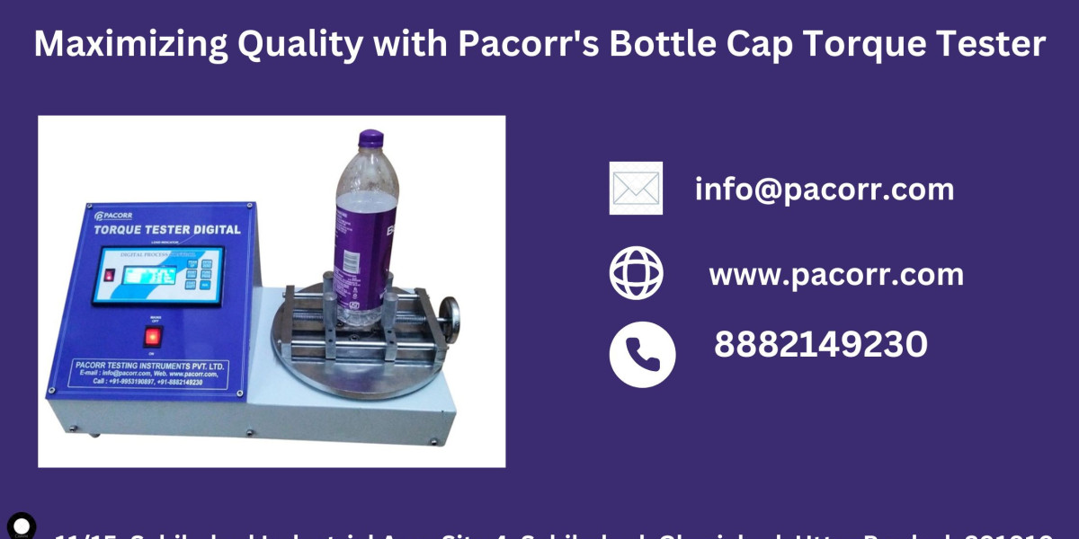 Pacorr's Bottle Cap Torque Tester: Setting a New Benchmark in Quality Assurance